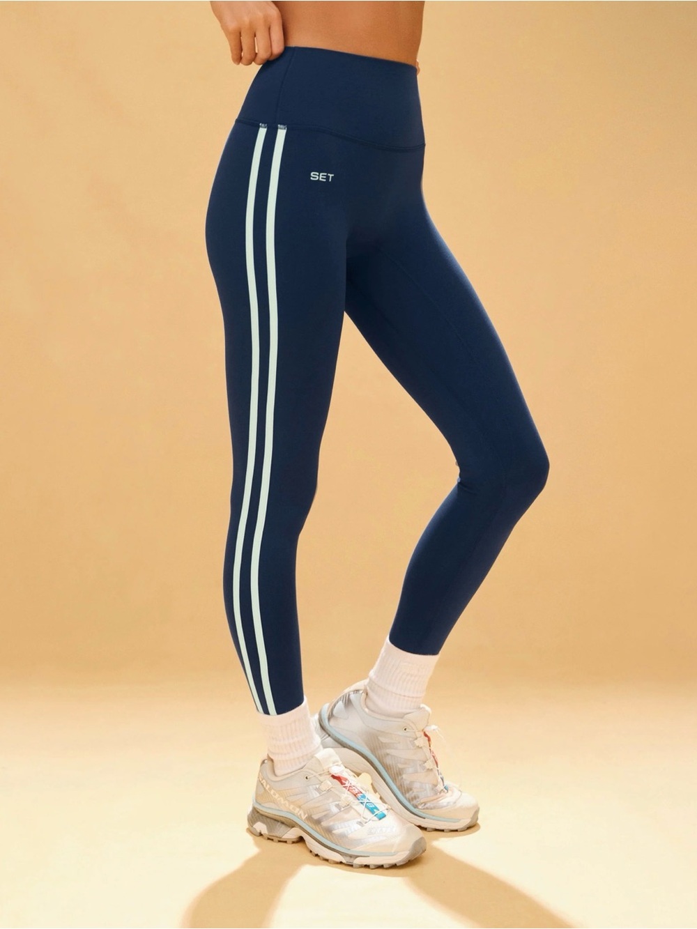 LUXFORM® LUX DUO STRIPE LEGGINGS - SPEARMINT